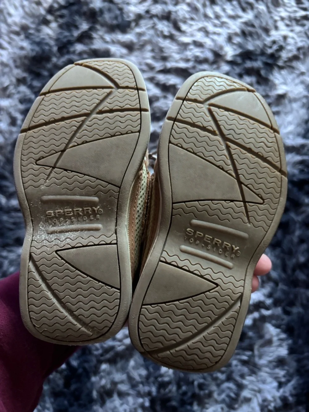 Sperry Kids Light Brown/Tan Leather Moccasins with Laces